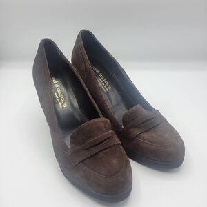 Andre Assous Dark Brown Suede Heels